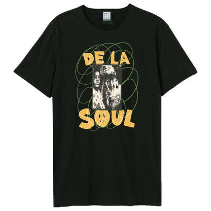 Black - Front - Amplified Unisex Adult Scribble De La Soul T-Shirt