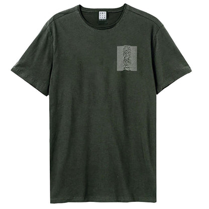 Charcoal - Front - Amplified Unisex Adult Pulsar Pocket Tracklist Joy Division T-Shirt