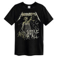 Black - Front - Amplified Unisex Adult And Justice For All Metallica T-Shirt