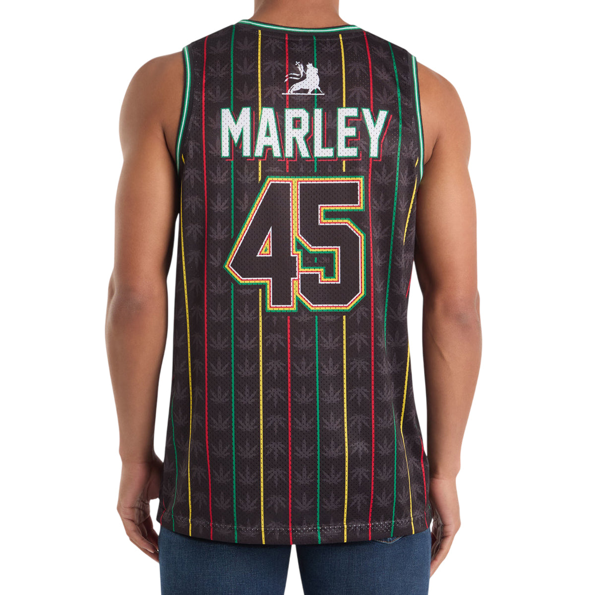Black - Back - Amplified Mens Destroyer Kiss Basketball Jersey