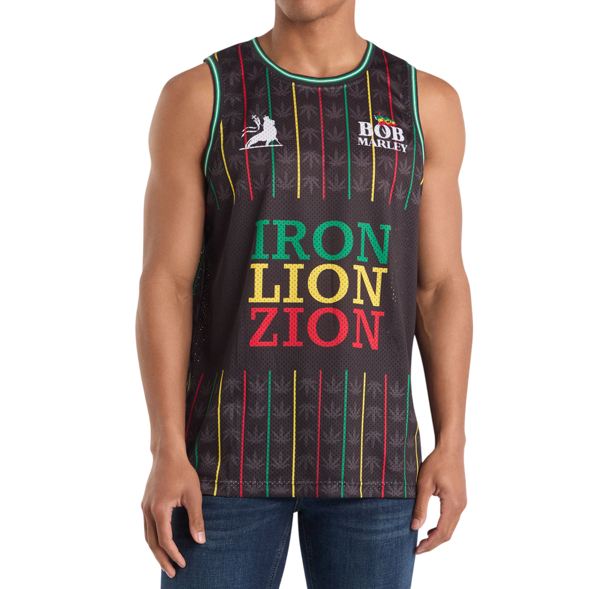 Black - Side - Amplified Mens Destroyer Kiss Basketball Jersey
