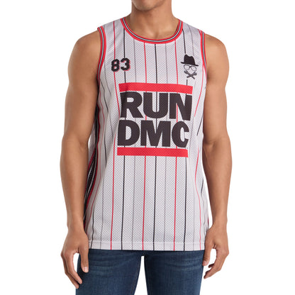 White - Side - Amplified Mens Tricky Run DMC Basketball Jersey