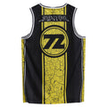 Black-Yellow - Back - Amplified Mens Seventy Two Metallica Basketball Jersey