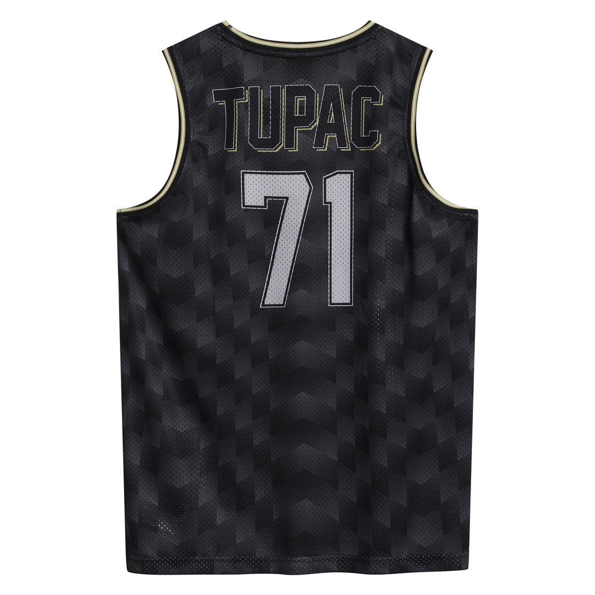 Black - Back - Amplified Mens Tupac Shakur Basketball Jersey