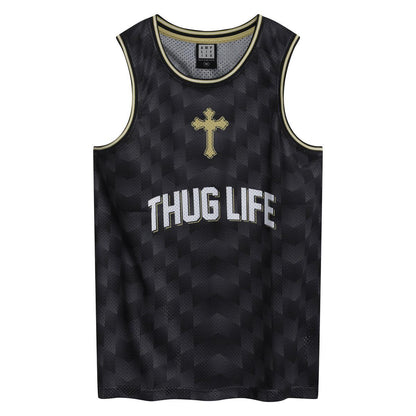 Black - Front - Amplified Mens Tupac Shakur Basketball Jersey