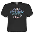 Charcoal - Front - Amplified Womens-Ladies Rumours Floral Logo Fleetwood Mac Crop Top