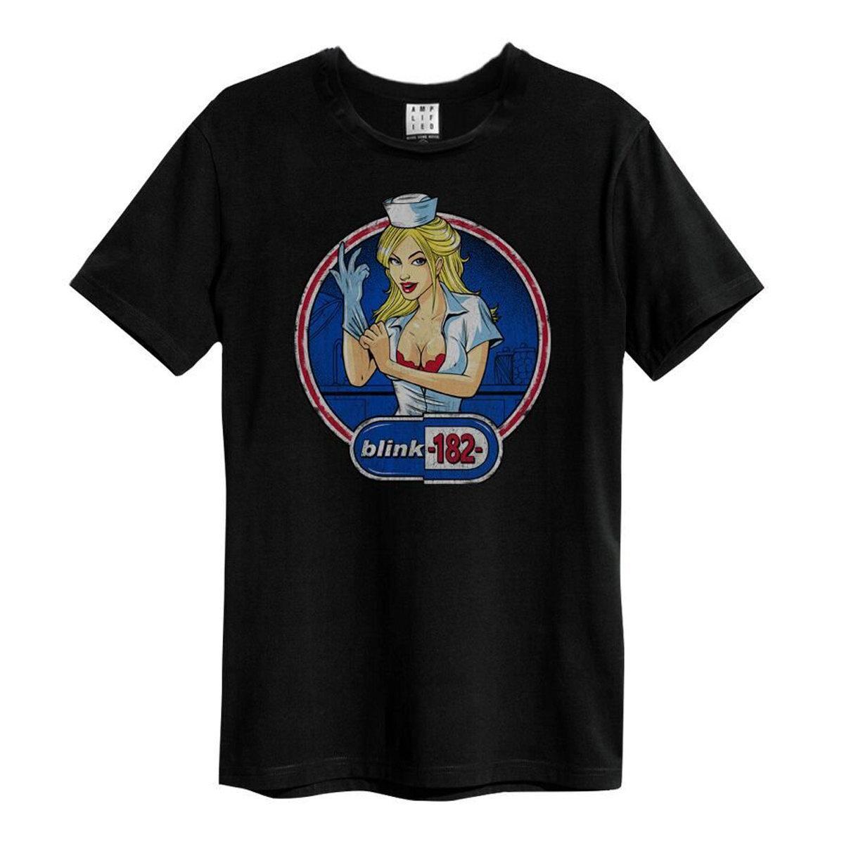 Black - Front - Amplified Womens-Ladies Enema Of The State Blink 182 Crop Top