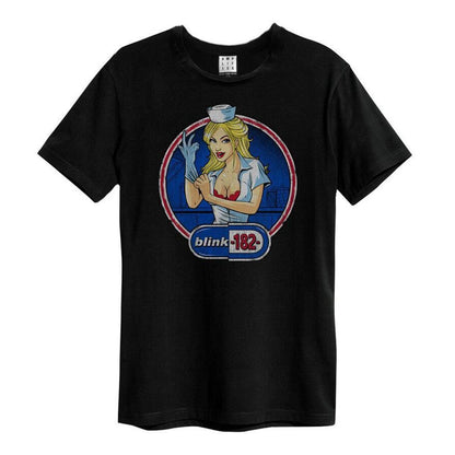 Black - Front - Amplified Womens-Ladies Enema Of The State Blink 182 Crop Top