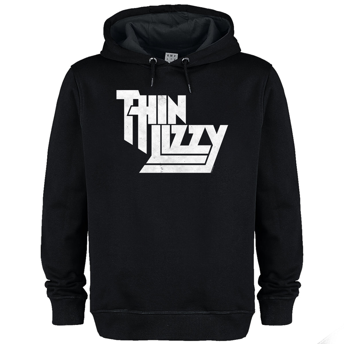Black - Front - Amplified Unisex Adult Thin Lizzy Logo Hoodie