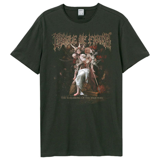 Charcoal - Front - Amplified Unisex Adult The Screaming Of The Valkyries Cradle Of Filth T-Shirt