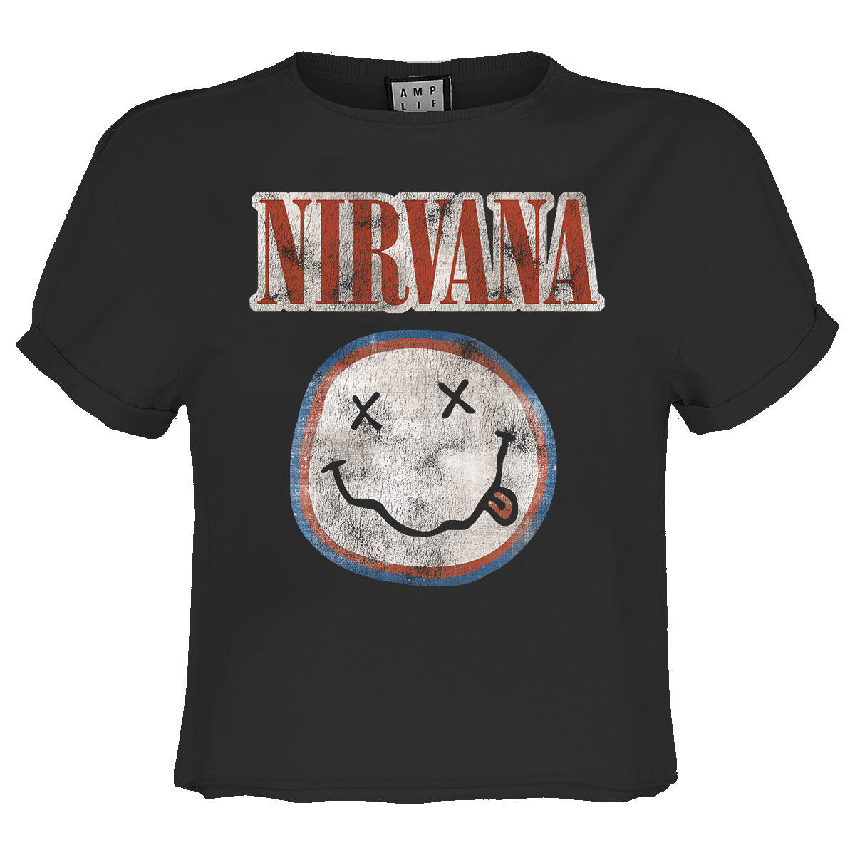 Charcoal - Front - Amplified Womens-Ladies Colour Nirvana Crop Top