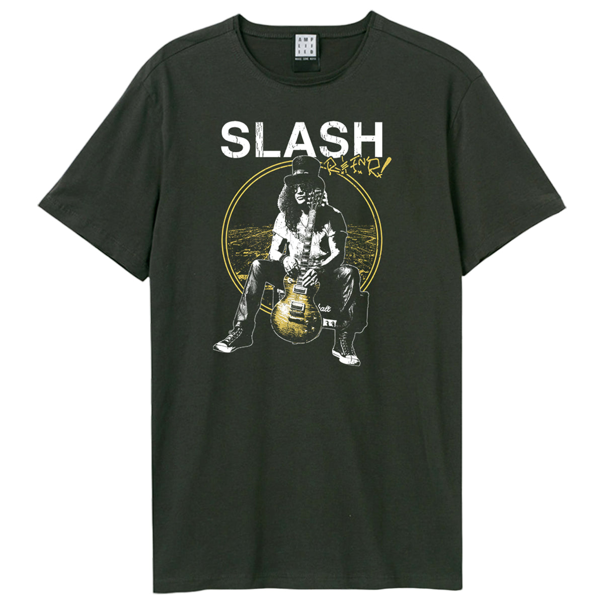Charcoal - Front - Amplified Unisex Adult Big City Lights Slash T-Shirt