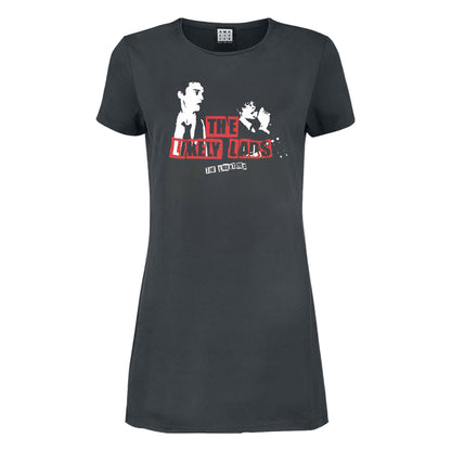 Charcoal - Front - Amplified Womens-Ladies Pete And Carl The Libertines T-Shirt Dress