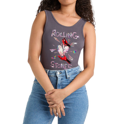 Charcoal - Side - Amplified Womens-Ladies Hackney Diamonds The Rolling Stones Bodysuit