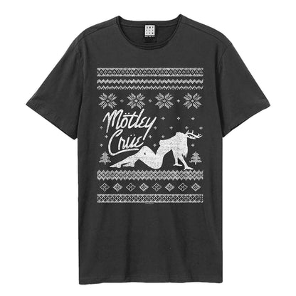 Charcoal - Front - Amplified Unisex Adult Motley Crue Holiday T-Shirt