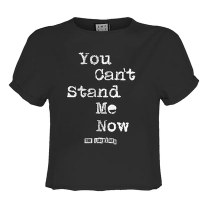 Charcoal - Front - Amplified Womens-Ladies Can´t Stand Me Now The Libertines Crop Top