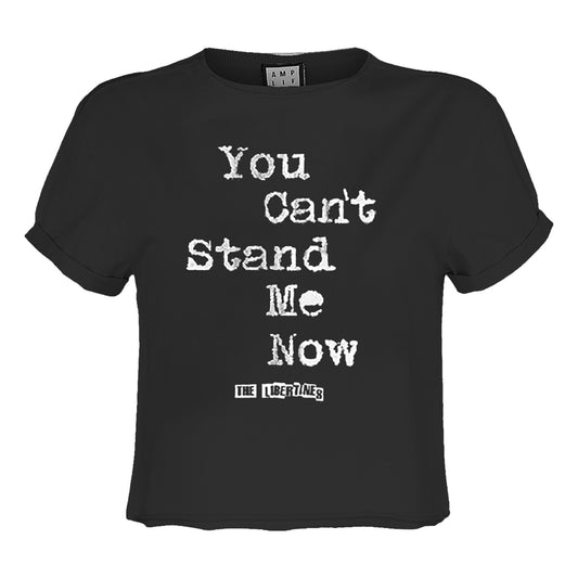 Charcoal - Front - Amplified Womens-Ladies Can´t Stand Me Now The Libertines Crop Top