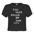 Charcoal - Front - Amplified Womens-Ladies Can´t Stand Me Now The Libertines Crop Top