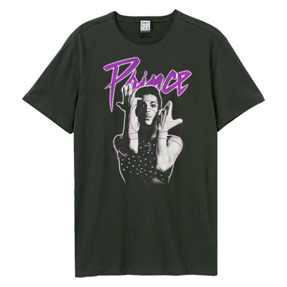 Charcoal - Front - Amplified Unisex Adult Revolution Parade Prince T-Shirt