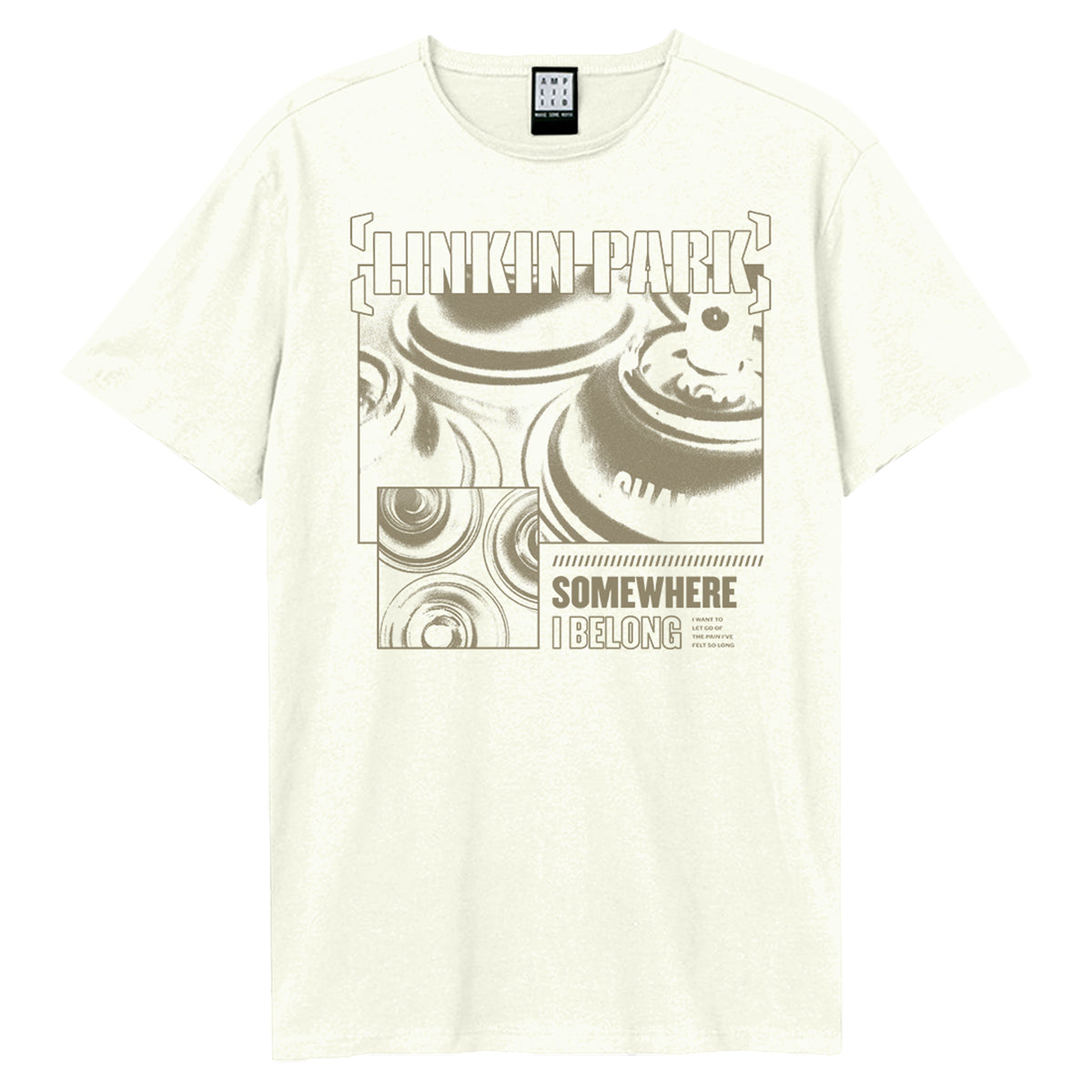 Vintage White - Front - Amplified Unisex Adult Somewhere I Belong Linkin Park T-Shirt
