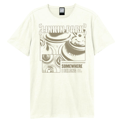 Vintage White - Front - Amplified Unisex Adult Somewhere I Belong Linkin Park T-Shirt
