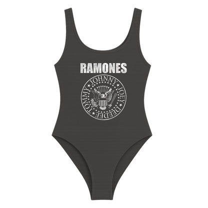 Charcoal - Front - Amplified Womens-Ladies Classic Seal Ramones Bodysuit