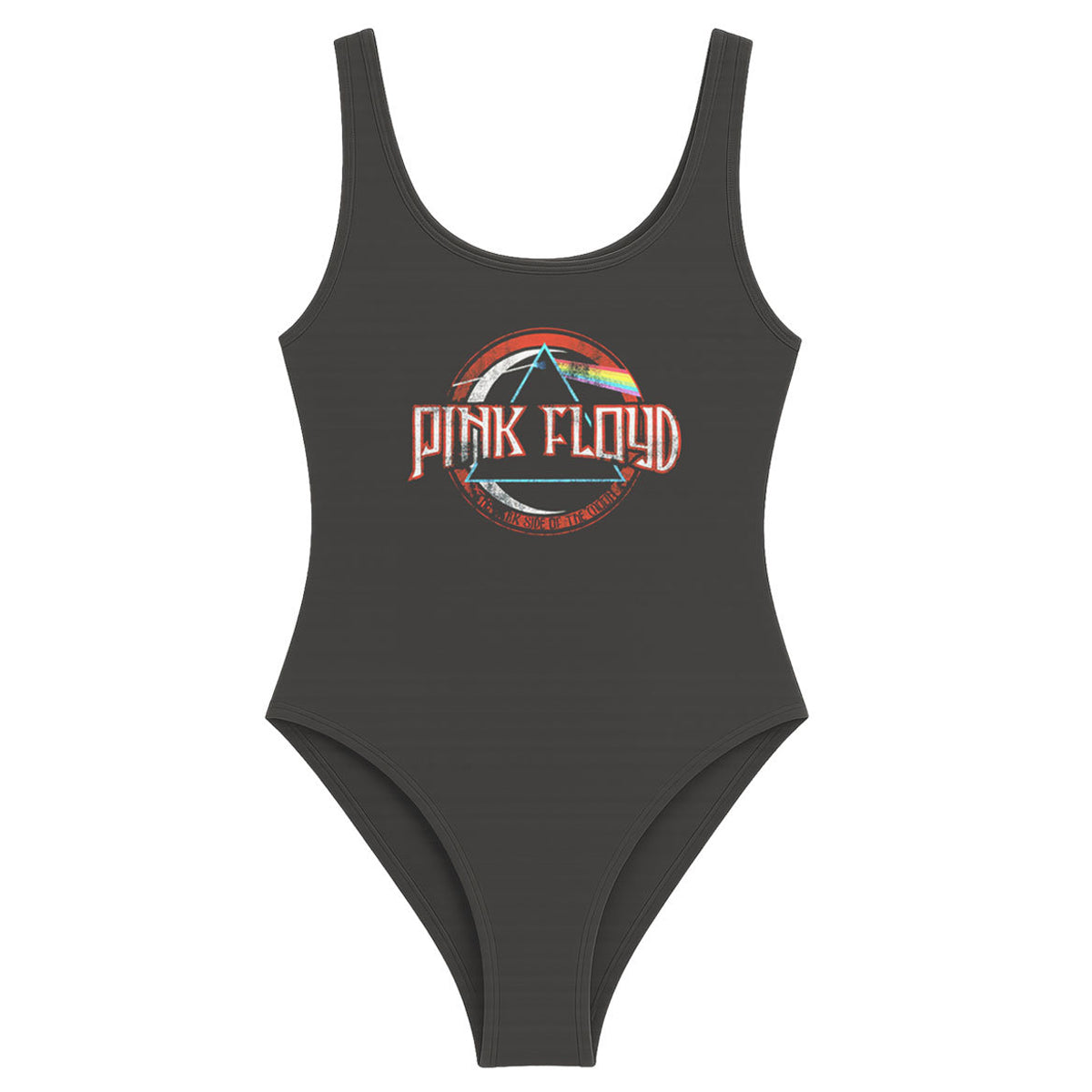 Charcoal - Front - Amplified Womens-Ladies On The Run Pink Floyd Bodysuit