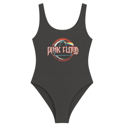 Charcoal - Front - Amplified Womens-Ladies On The Run Pink Floyd Bodysuit