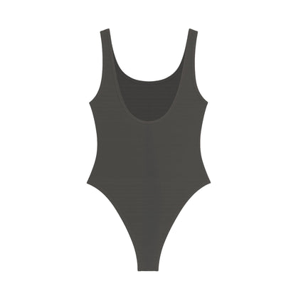 Charcoal - Back - Amplified Womens-Ladies Wu-Tang Clan Logo Bodysuit