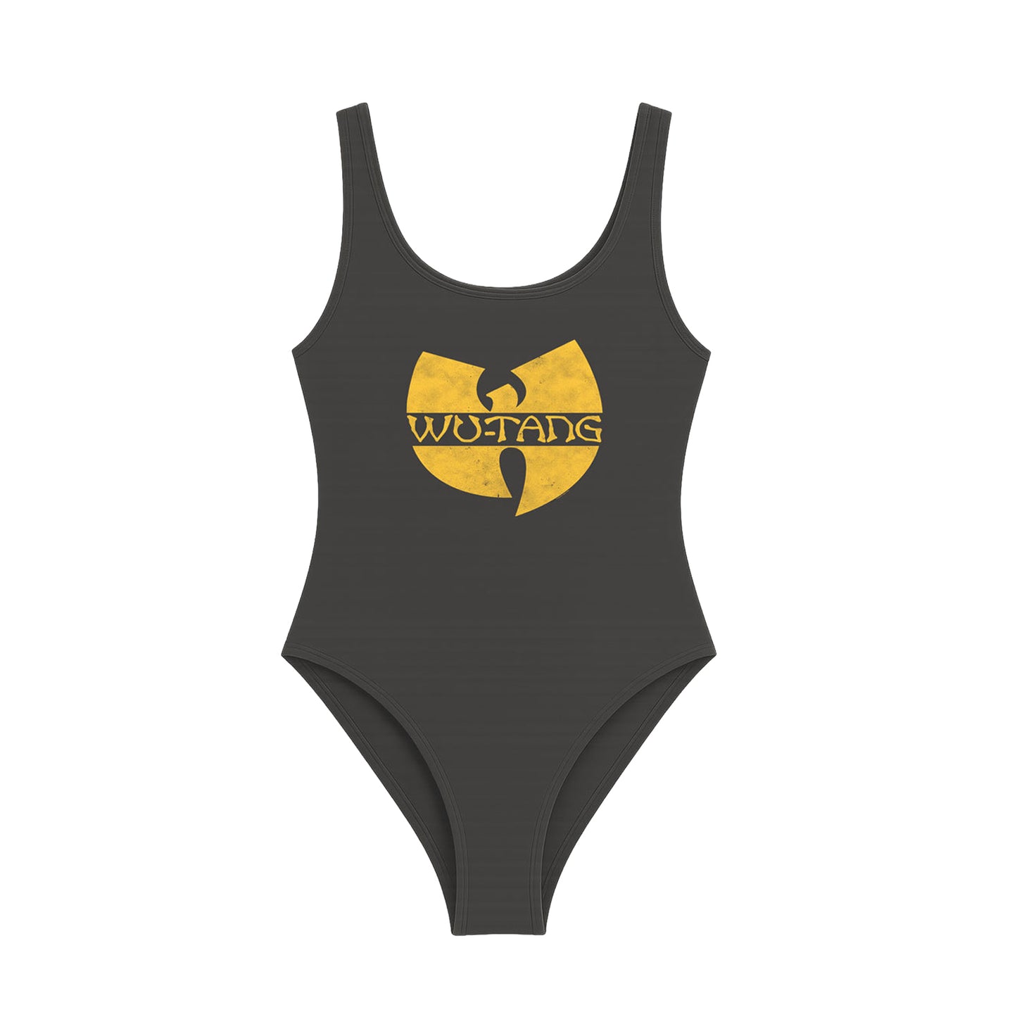 Charcoal - Front - Amplified Womens-Ladies Wu-Tang Clan Logo Bodysuit