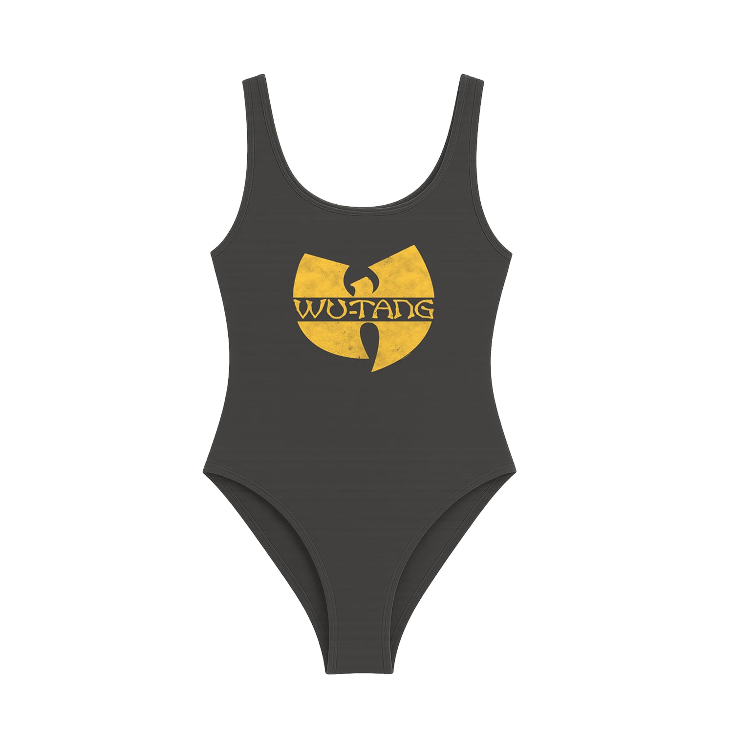 Charcoal - Front - Amplified Womens-Ladies Wu-Tang Clan Logo Bodysuit