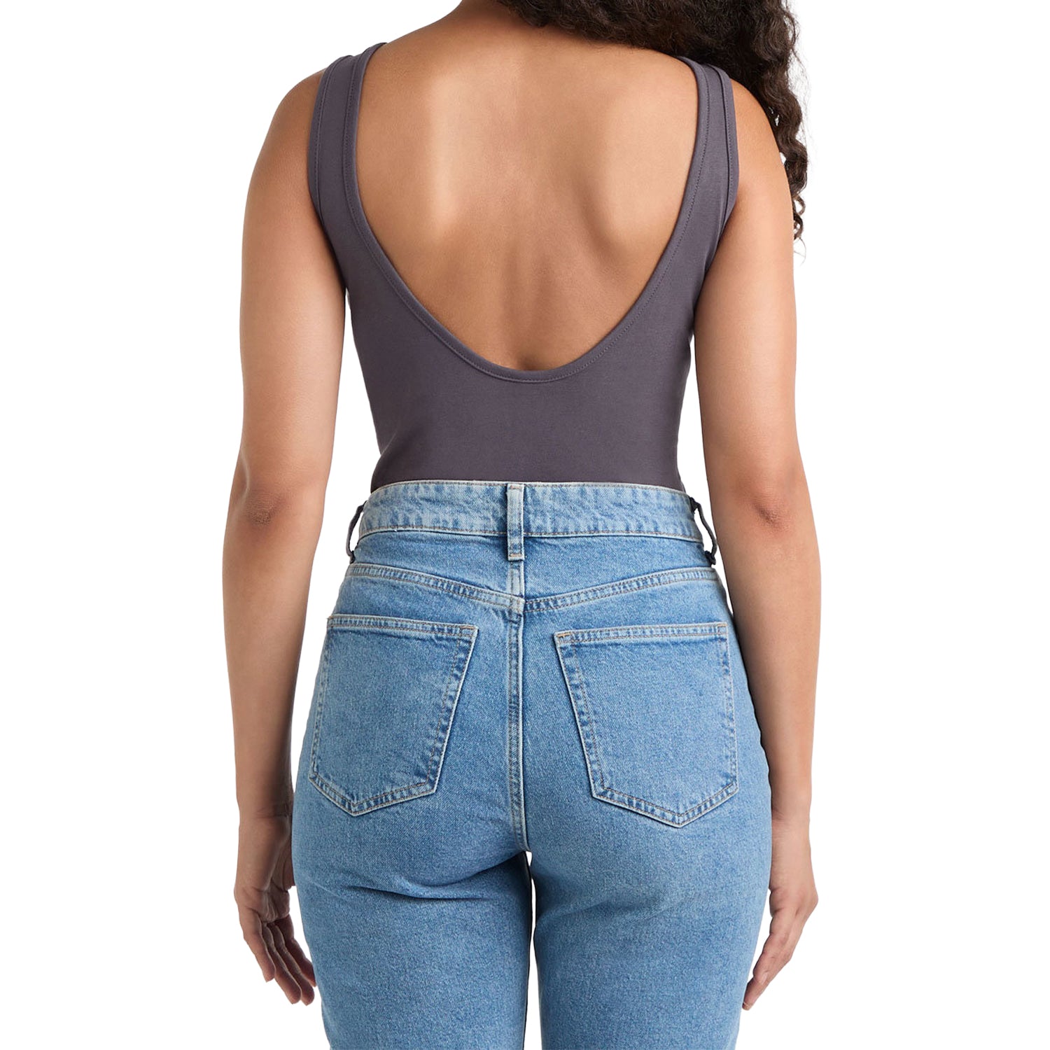 Charcoal - Back - Amplified Womens-Ladies Autograph Tongue The Rolling Stones Bodysuit