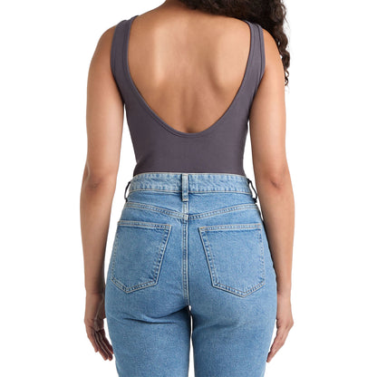 Charcoal - Back - Amplified Womens-Ladies Autograph Tongue The Rolling Stones Bodysuit