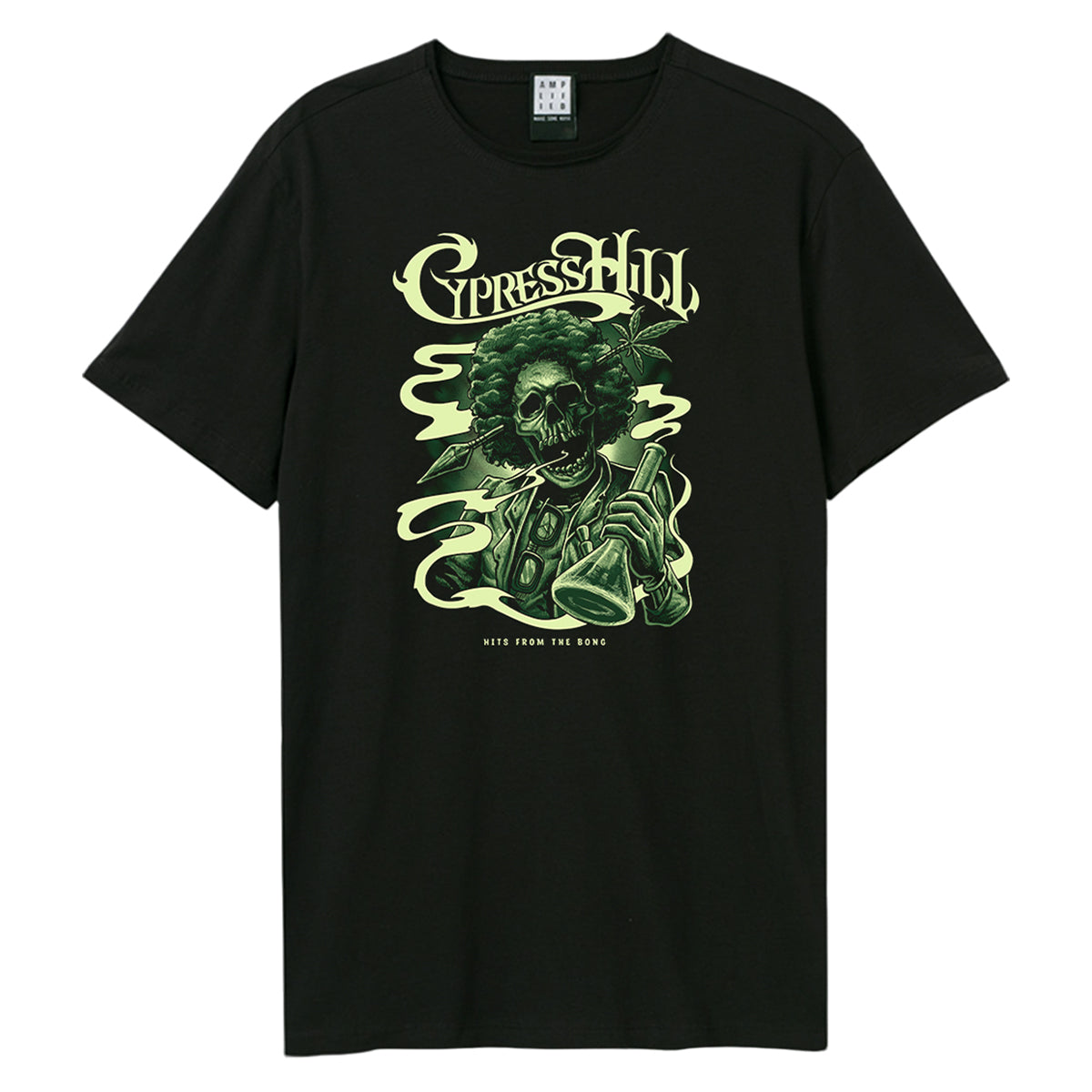 Black - Front - Amplified Unisex Adult Skull Bong Cypress Hill T-Shirt