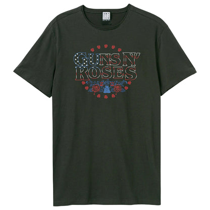 Charcoal - Front - Amplified Unisex Adult Stars And Stripes Guns N Roses T-Shirt