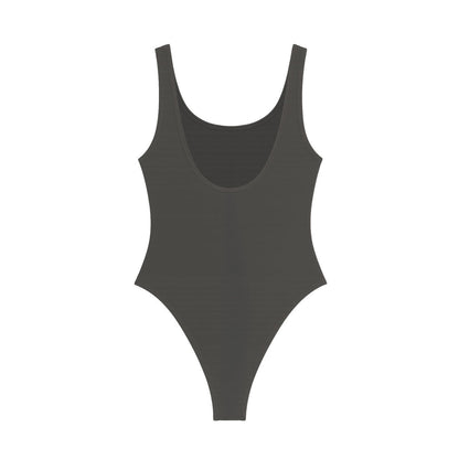 Charcoal - Back - Amplified Womens-Ladies Crest Queen Bodysuit