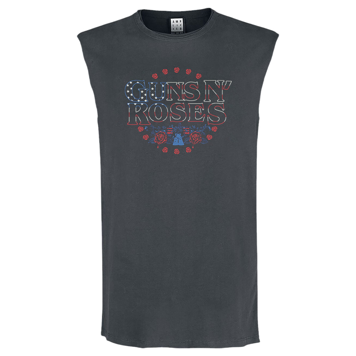 Charcoal - Front - Amplified Unisex Adult Stars And Stripes Guns N Roses Tank Top