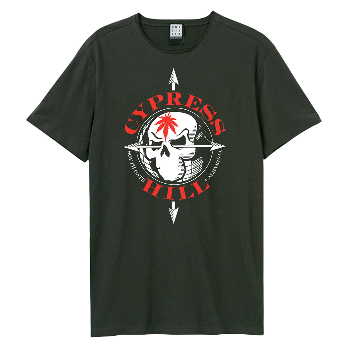 Charcoal - Front - Amplified Unisex Adult Skull Cypress Hill Vintage T-Shirt