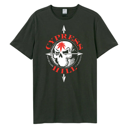 Charcoal - Front - Amplified Unisex Adult Skull Cypress Hill Vintage T-Shirt