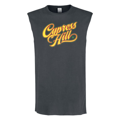 Charcoal - Front - Amplified Unisex Adult Script Cypress Hill Sleeveless Tank Top