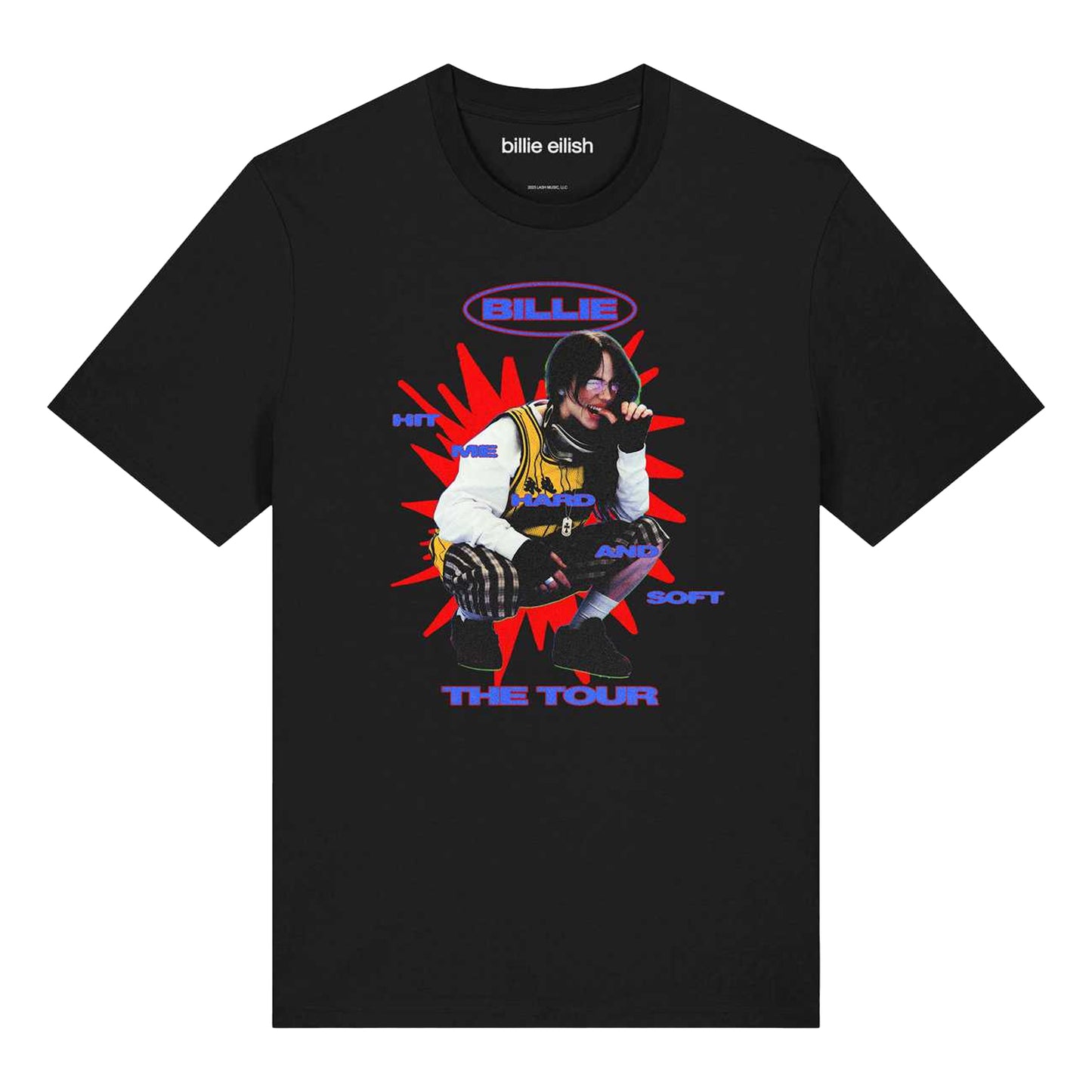 Black - Front - Amplified Unisex Adult Hit Me Hard And Soft Billie Eilish T-Shirt