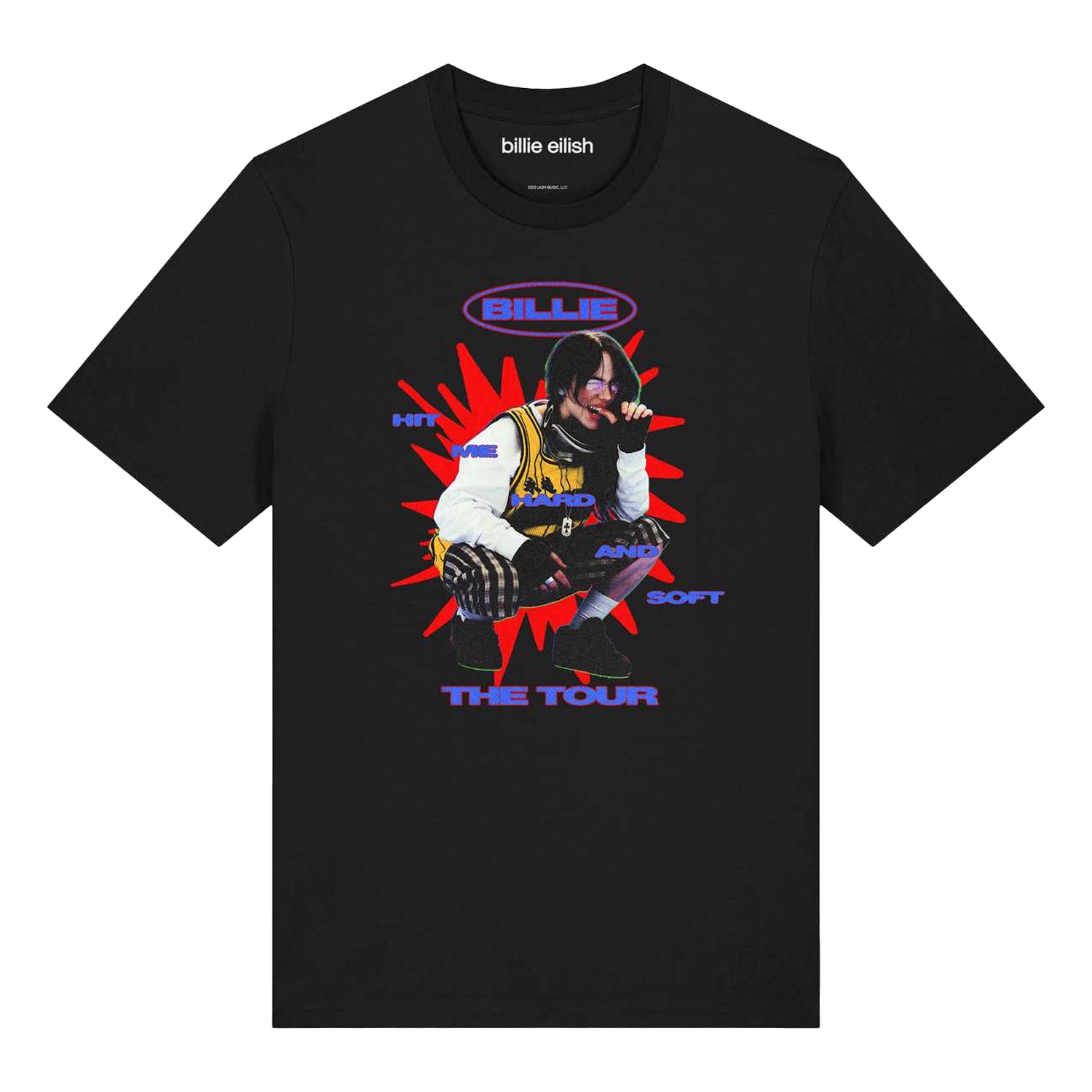Black - Front - Amplified Unisex Adult Hit Me Hard And Soft Billie Eilish T-Shirt
