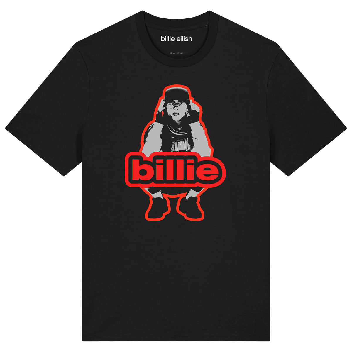 Black - Front - Amplified Unisex Adult Pre Tour Skate Billie Eilish T-Shirt