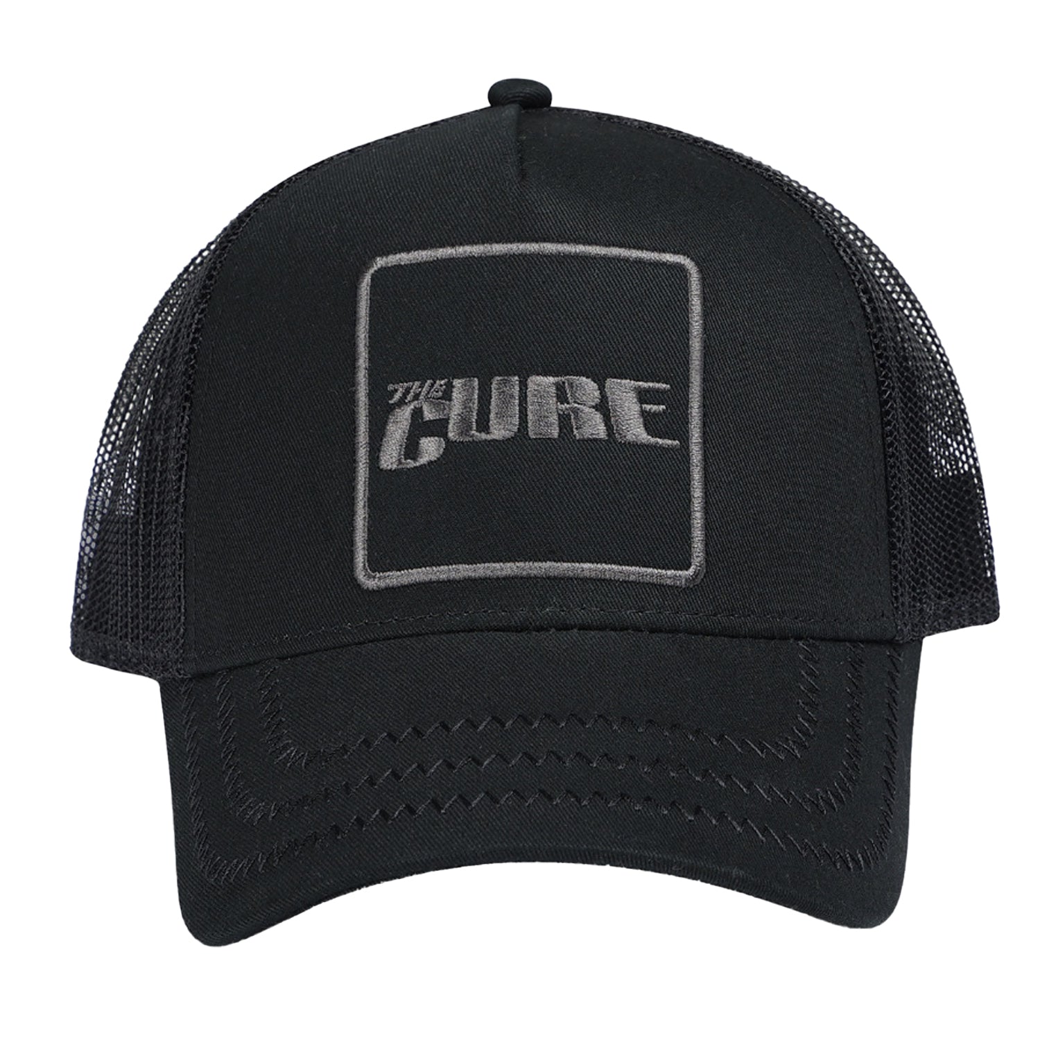 Black - Front - Amplified The Cure Trucker Cap