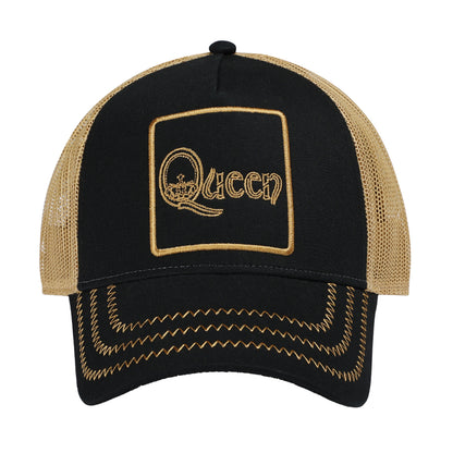 Black-Brown - Front - Amplified Queen Trucker Cap