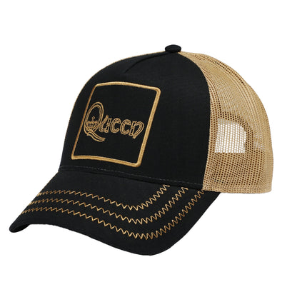 Black-Brown - Side - Amplified Queen Trucker Cap