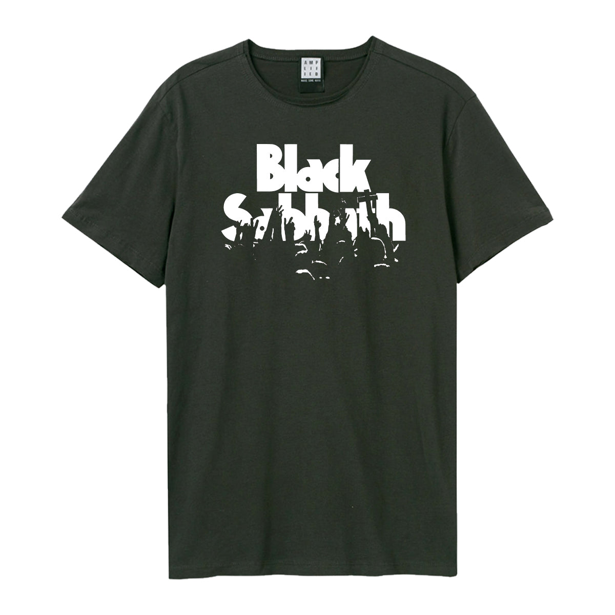 Charcoal - Front - Amplified Unisex Adult Crowd Black Sabbath T-Shirt