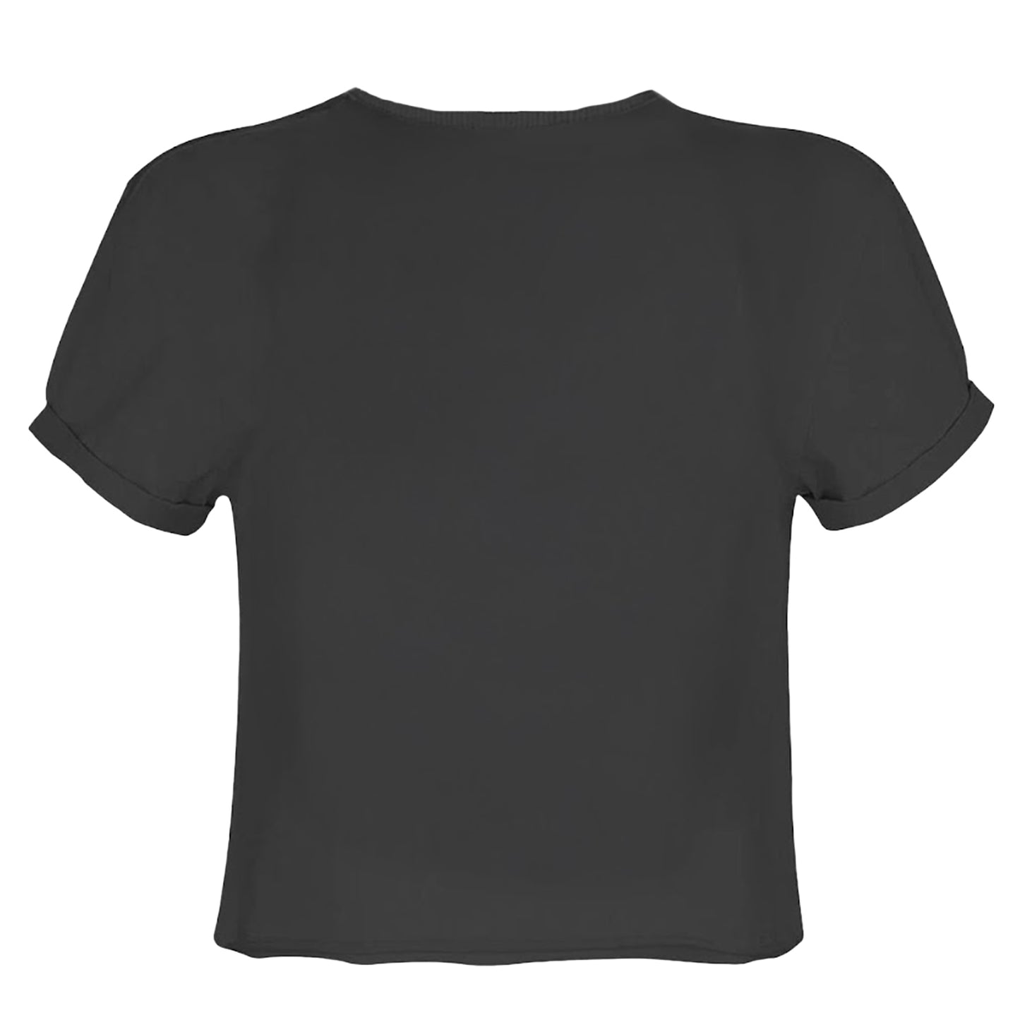 Charcoal - Back - Amplified Womens-Ladies So American Olivia Rodrigo Crop Top