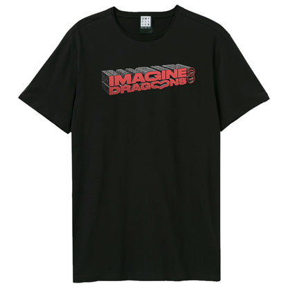 Black - Front - Amplified Unisex Adult Name Imagine Dragons 3D T-Shirt