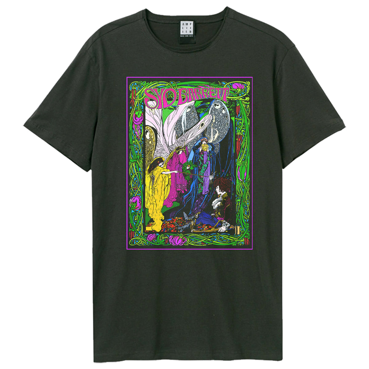 Charcoal - Front - Amplified Unisex Adult Fairy Blessing Syd Barrett T-Shirt